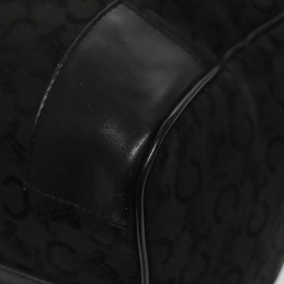 CELINE C Sulky Boston Bag Canvas Leather Black Silver Auth bs19762 - Picture 15 of 16